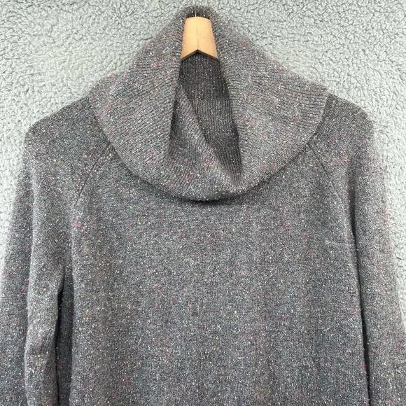 NWT LOU & GREY for LOFT Cowl Neck Sweater Oversized Sloucy Multi Purple Cozy - Picture 2 of 10